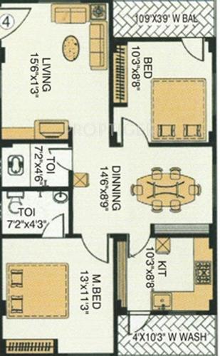 Venkatasai Venkata Sai Homes (2BHK+2T (1,215 sq ft) 1215 sq ft)