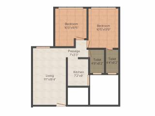 Crown Satyam CHS Ltd (2BHK+2T (698.47 sq ft) 698.47 sq ft) Crown Satyam CHS Ltd (2BHK+2T (698.47 sq ft) 698.47 sq ft)