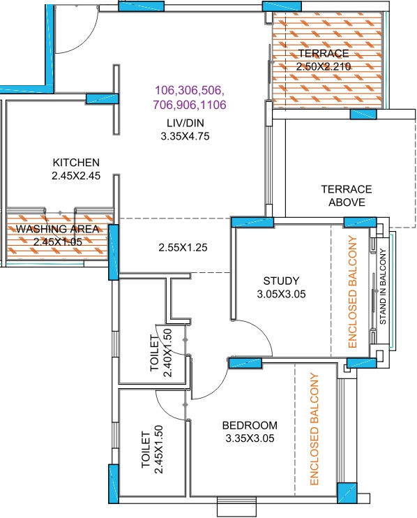 Guardian Eastern Meadows (2BHK+2T (580.82 sq ft) 580.82 sq ft) Guardian Eastern Meadows (2BHK+2T (580.82 sq ft) 580.82 sq ft)
