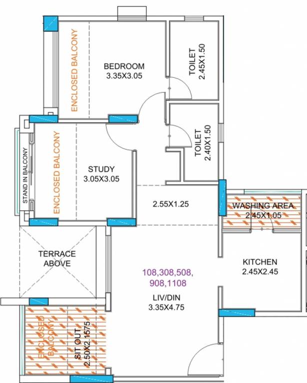 Guardian Eastern Meadows (2BHK+2T (565.00 sq ft) 565 sq ft)