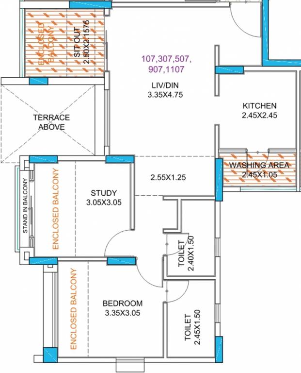 Guardian Eastern Meadows (2BHK+2T (597.94 sq ft) 597.94 sq ft) Guardian Eastern Meadows (2BHK+2T (597.94 sq ft) 597.94 sq ft)