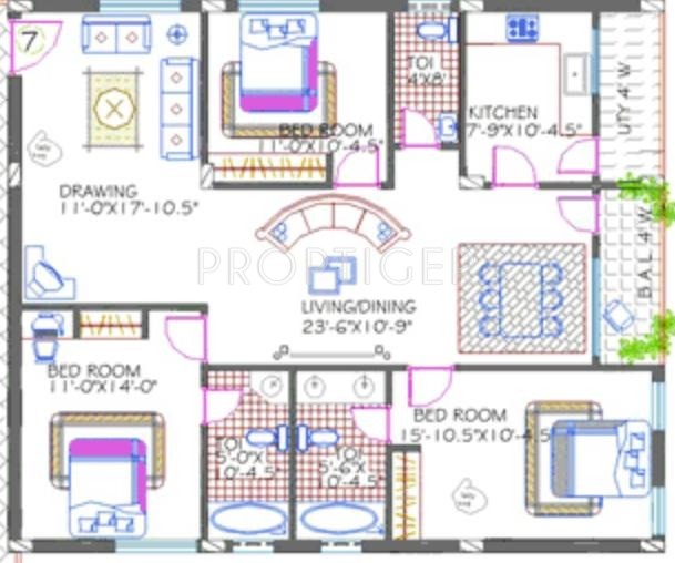 Bhavya Akhila Exotica (3BHK+3T (1,535 sq ft) 1535 sq ft) Bhavya Akhila Exotica (3BHK+3T (1,535 sq ft) 1535 sq ft)