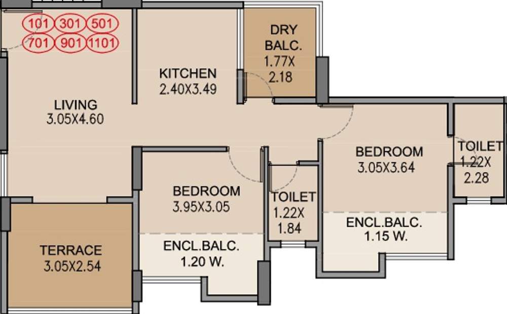 Venkatesh Venkatesh Joynest Phase 2 (2BHK+2T (498.80 sq ft) 498.8 sq ft)