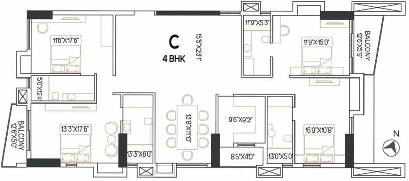 PS Zen (4BHK+4T (2,903 sq ft) 2903 sq ft)