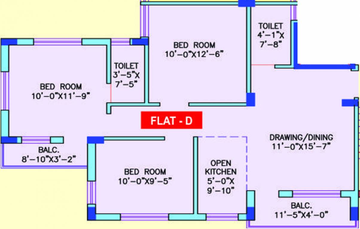 Balajee Apartment (3BHK+2T (1,056 sq ft) 1056 sq ft) Balajee Apartment (3BHK+2T (1,056 sq ft) 1056 sq ft)