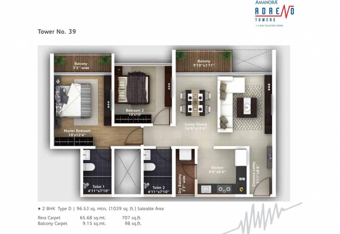 Amanora Amanora Adreno Towers (2BHK+2T (808.48 sq ft) 808.48 sq ft) Amanora Amanora Adreno Towers (2BHK+2T (808.48 sq ft) 808.48 sq ft)