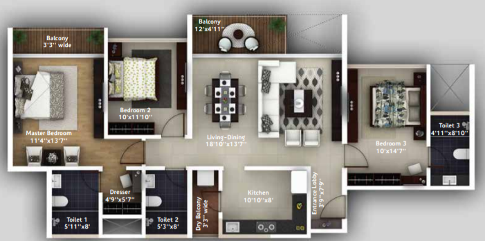  adreno towers Floor Plan Floor Plan
