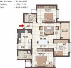 Prestige Kew Gardens (2BHK+2T (1,355 sq ft) + Study Room 1355 sq ft)