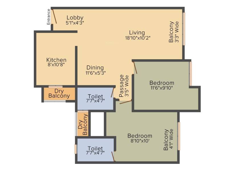 Rajesh Raj Torres Phase II Wing A Wing B Wing C Wing D Wing E (2BHK+2T (723.44 sq ft) 723.44 sq ft)