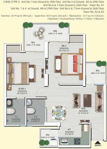 Shri Shri Radha Sky Park (2BHK+2T (945 sq ft) 945 sq ft) Shri Shri Radha Sky Park (2BHK+2T (945 sq ft) 945 sq ft)