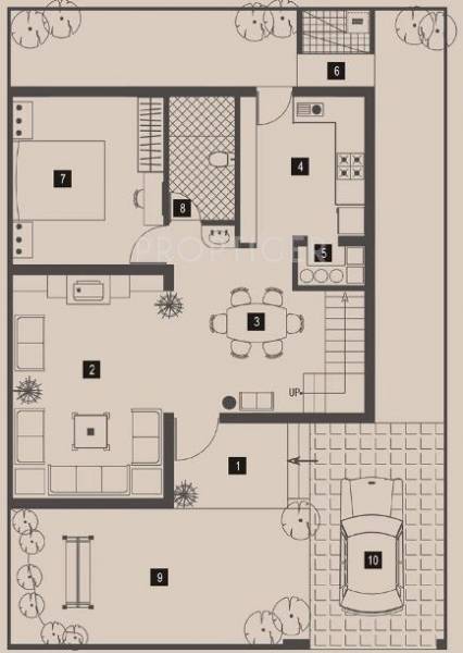 Binori Residency Floor Plan (3BHK+3T)