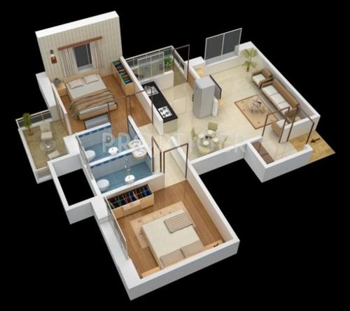 Garve Paradise Phase II (2BHK+2T (1,148 sq ft) 1148 sq ft)