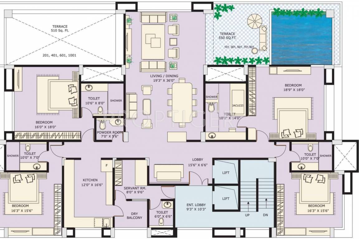 Marvel Imperial (4BHK+5T (4,100 sq ft) + Servant Room 4100 sq ft)