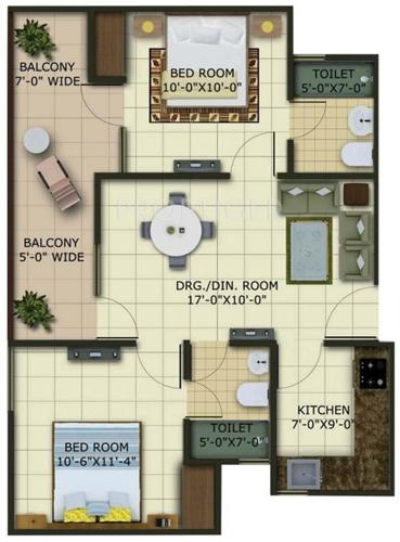 Migsun Mahaluxmi Homz (2BHK+2T (1,210 sq ft) 1210 sq ft)