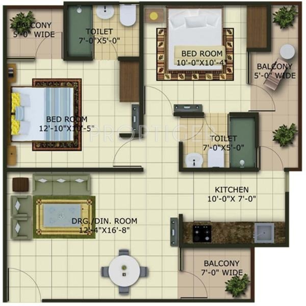 Migsun Mahaluxmi Homz (2BHK+2T (1,370 sq ft) 1370 sq ft)