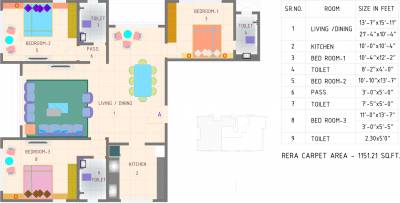 Praman Praman Splendour (3BHK+3T (1,151.21 sq ft) 1151.21 sq ft)