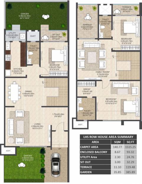 Mahindra Bloomdale Row House 5 (3BHK+3T (1,515.24 sq ft) 1515.24 sq ft)