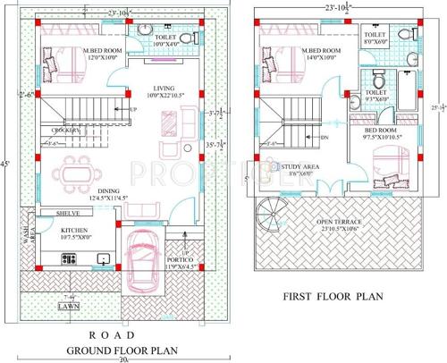 Praneeth Natures Bounty Phase I (3BHK+3T (1,451 sq ft)   Study Room 1451 sq ft)
