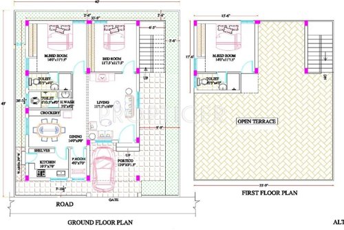 Praneeth Natures Bounty Phase I (3BHK+3T (1,575 sq ft) 1575 sq ft)