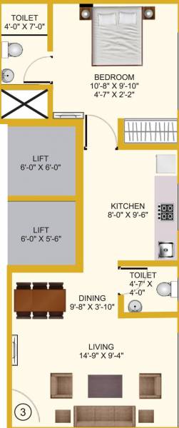 Moss OM GuruKrupa SRA CHS Prop Phase 1 (1BHK+1T (436.48 sq ft) 436.48 sq ft)