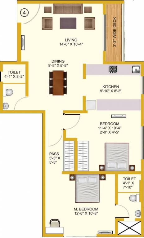 Moss OM GuruKrupa SRA CHS Prop Phase 1 (2BHK+2T (728.5 sq ft) 728.5 sq ft)