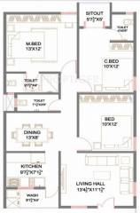 Dwaraka Dwaraka Trendz (3BHK+3T (1,369 sq ft) 1369 sq ft) Dwaraka Dwaraka Trendz (3BHK+3T (1,369 sq ft) 1369 sq ft)