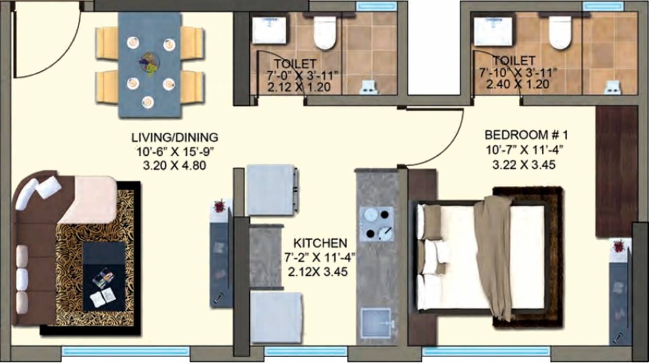 Kanakia Zenworld Phase I (1BHK+2T (449.18 sq ft) 449.18 sq ft) Kanakia Zenworld Phase I (1BHK+2T (449.18 sq ft) 449.18 sq ft)