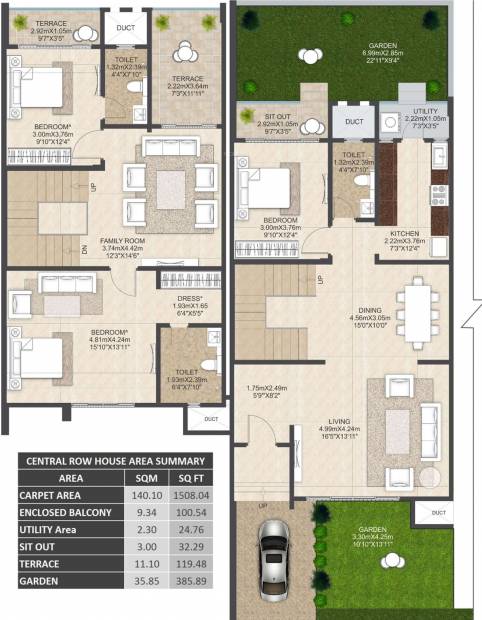 Mahindra Bloomdale Row House 6 (3BHK+3T (1,508.02 sq ft) 1508.02 sq ft)
