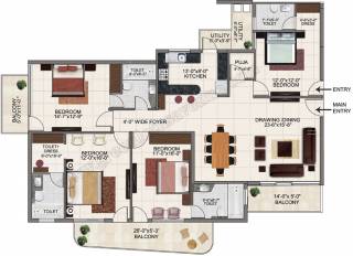 Barnala Green Lotus Avenue (4BHK+4T (2,560 sq ft) + Pooja Room 2560 sq ft)