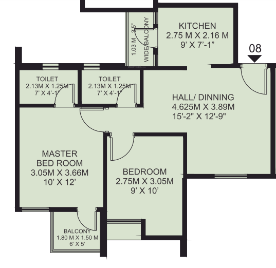  sahira-wing-a Floor Plan Floor Plan