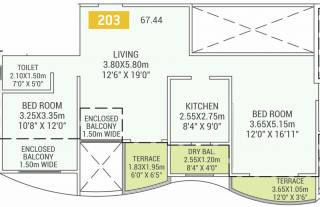 VTP Urban Life Phase 1 (2BHK+2T (725.92 sq ft) 725.92 sq ft) VTP Urban Life Phase 1 (2BHK+2T (725.92 sq ft) 725.92 sq ft)