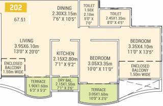 VTP Urban Life Phase 1 (2BHK+2T (726.67 sq ft) 726.67 sq ft) VTP Urban Life Phase 1 (2BHK+2T (726.67 sq ft) 726.67 sq ft)