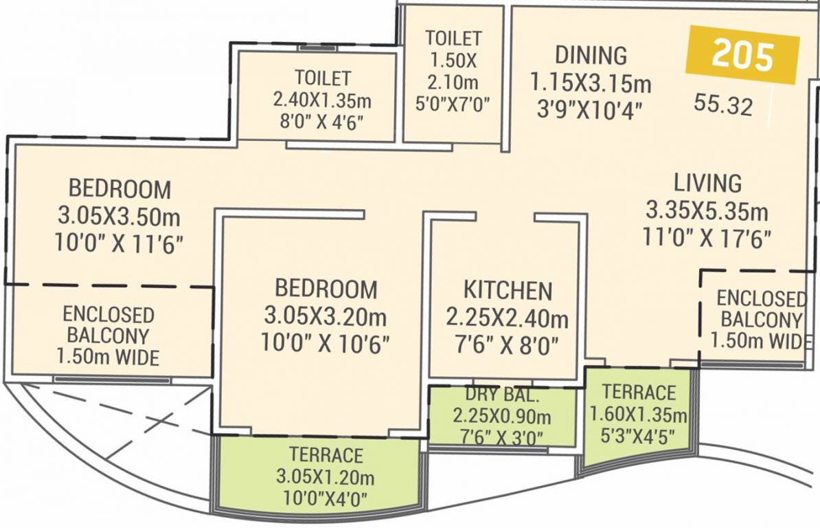 VTP Urban Life Phase 1 (2BHK+2T (595.46 sq ft) 595.46 sq ft) VTP Urban Life Phase 1 (2BHK+2T (595.46 sq ft) 595.46 sq ft)