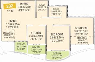 VTP Urban Life Phase 1 (2BHK+2T (617.85 sq ft) 617.85 sq ft) VTP Urban Life Phase 1 (2BHK+2T (617.85 sq ft) 617.85 sq ft)