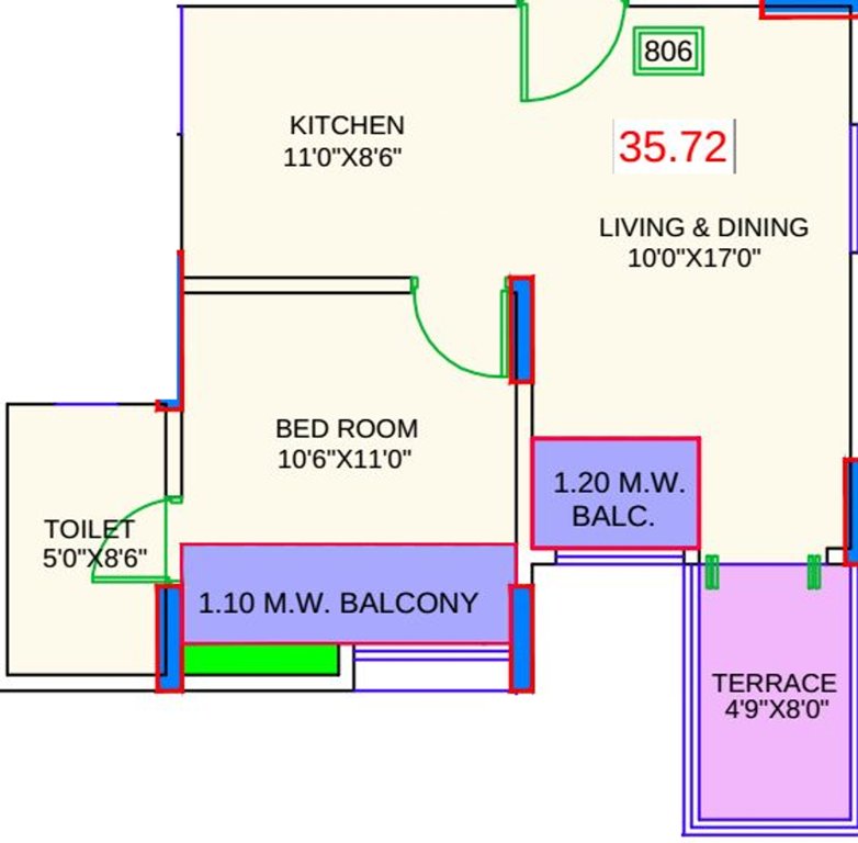 Gagan Nulife Phase 2 (1BHK+1T (384.49 sq ft) 384.49 sq ft)