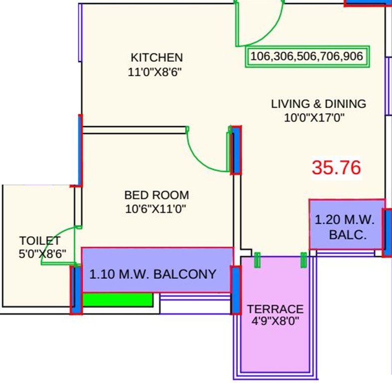 Gagan Nulife Phase 2 (1BHK+1T (384.92 sq ft) 384.92 sq ft)