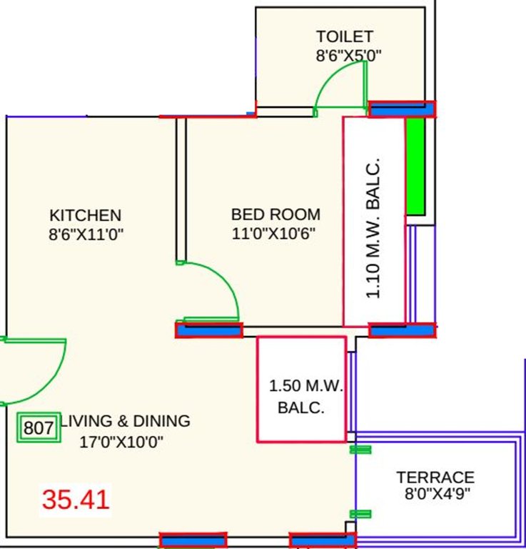 Gagan Nulife Phase 2 (1BHK+1T (381.15 sq ft) 381.15 sq ft)