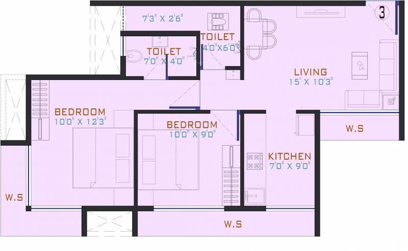 Signature The Morning (2BHK+2T (438.09 sq ft) 438.09 sq ft)