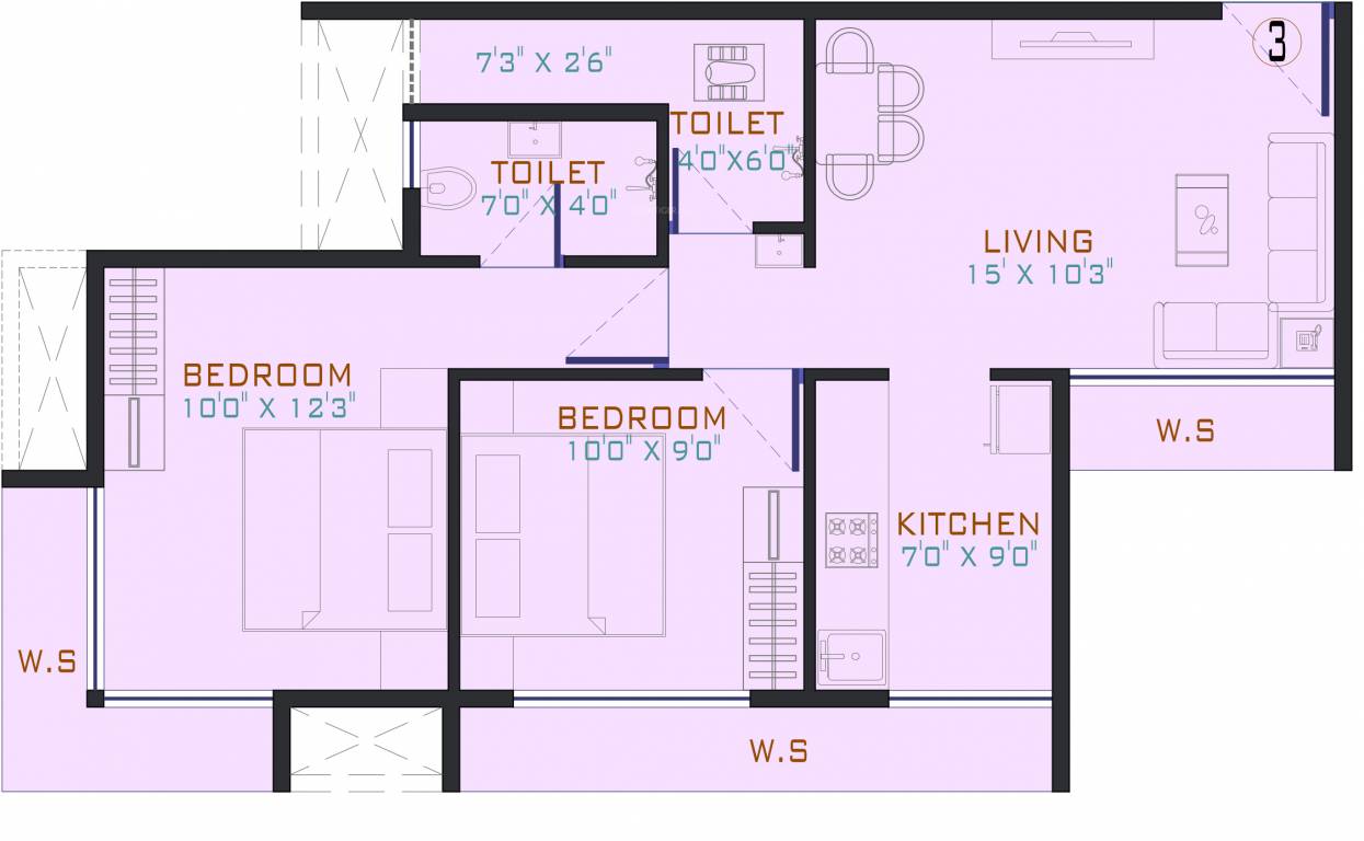 Signature The Morning (2BHK+2T (438.09 sq ft) 438.09 sq ft) Signature The Morning (2BHK+2T (438.09 sq ft) 438.09 sq ft)