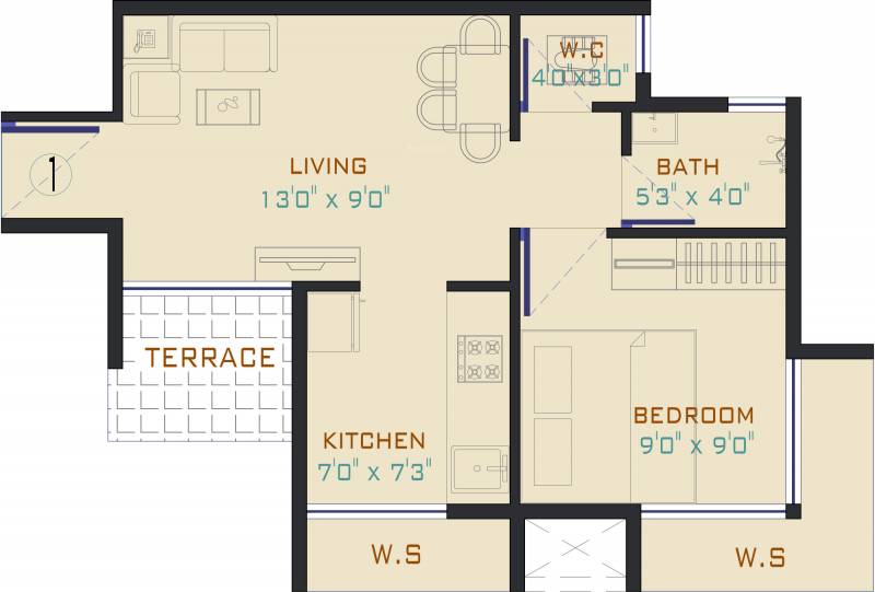 Signature The Morning (1BHK+1T (292.35 sq ft) 292.35 sq ft)