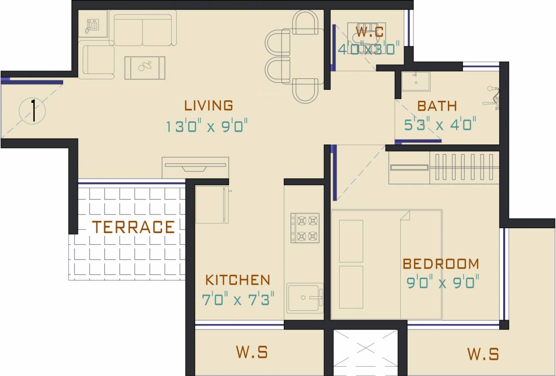 Signature The Morning (1BHK+1T (292.35 sq ft) 292.35 sq ft) Signature The Morning (1BHK+1T (292.35 sq ft) 292.35 sq ft)