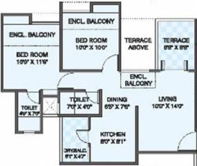Choice Park Vista Phase 1 (2BHK+2T (503.0 sq ft) 503 sq ft)