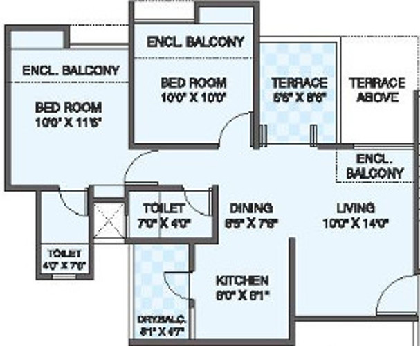 Choice Park Vista Phase 1 (2BHK+2T (512.25 sq ft) 512.25 sq ft)