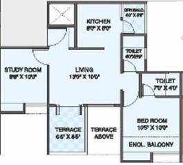 Choice Park Vista Phase 1 (2BHK+2T (478.78 sq ft) 478.78 sq ft)
