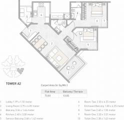 Kasturi Building A2 Eon Homes (2BHK+2T (794.48 sq ft) 794.48 sq ft) Kasturi Building A2 Eon Homes (2BHK+2T (794.48 sq ft) 794.48 sq ft)