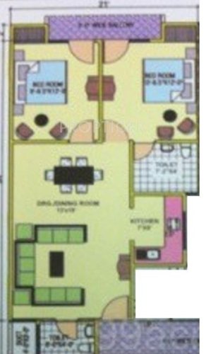 Ashoka Anmol Residency (2BHK+2T (770 sq ft) 770 sq ft)