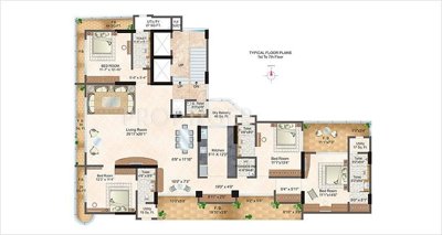 Ariisto Ariisto Ria Floor Plan (4BHK+4T)