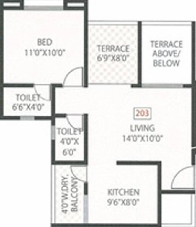 Gawade Emerald PH IV (1BHK+2T (366.4 sq ft) 366.4 sq ft) Gawade Emerald PH IV (1BHK+2T (366.4 sq ft) 366.4 sq ft)