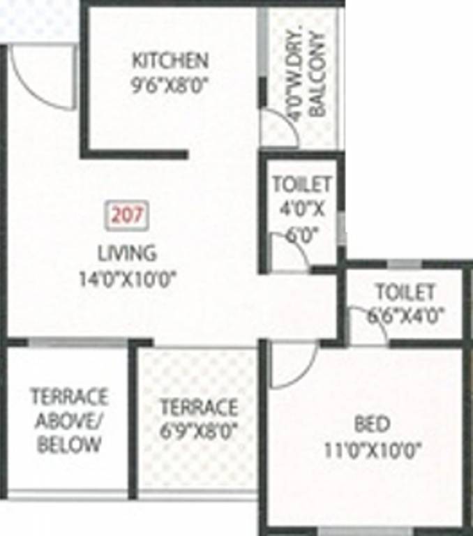 Gawade Emerald PH IV (1BHK+2T (370.39 sq ft) 370.39 sq ft) Gawade Emerald PH IV (1BHK+2T (370.39 sq ft) 370.39 sq ft)