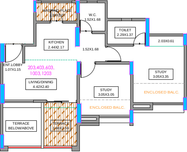 Dhankawade Tamrind Park Phase 1 (2BHK+2T (470.92 sq ft) 470.92 sq ft)